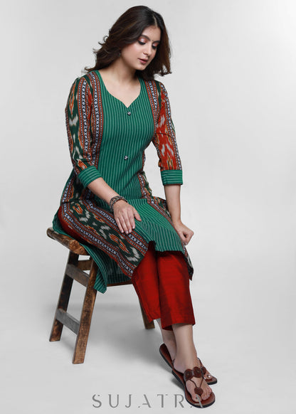 Maroon Cotton Silk Pant