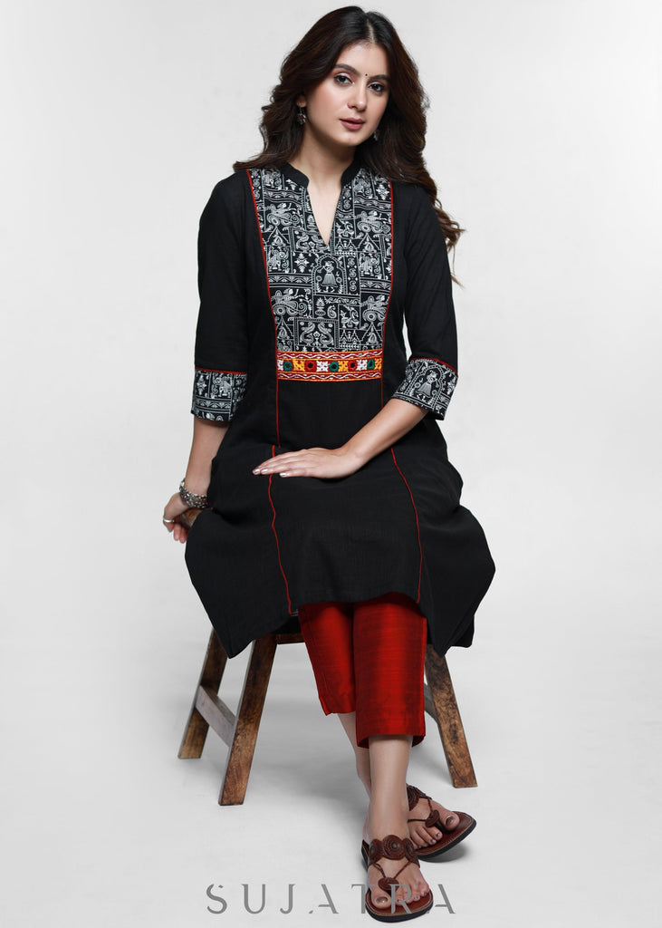 Maroon Cotton Silk Pant