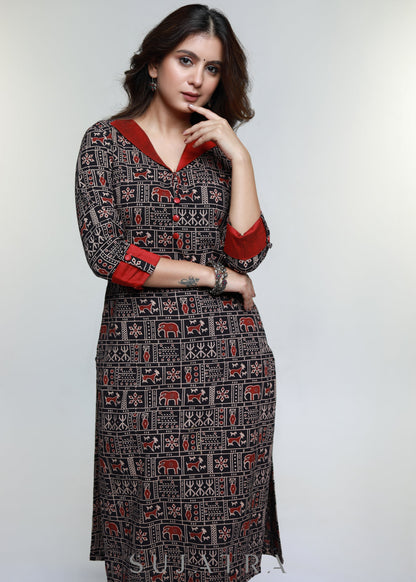 Maroon Cotton Silk Pant
