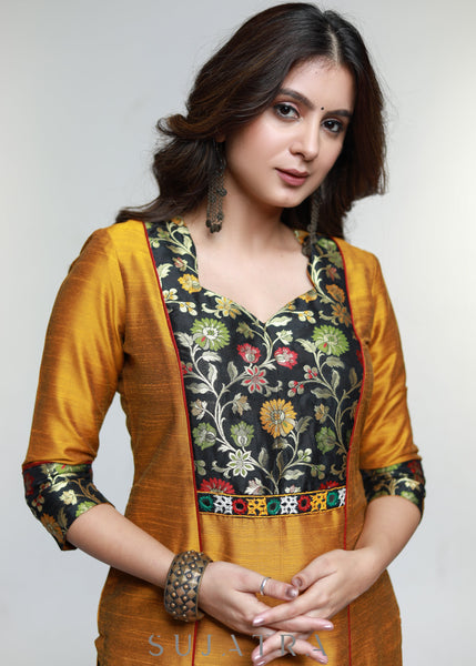 Black Cotton Silk Pant