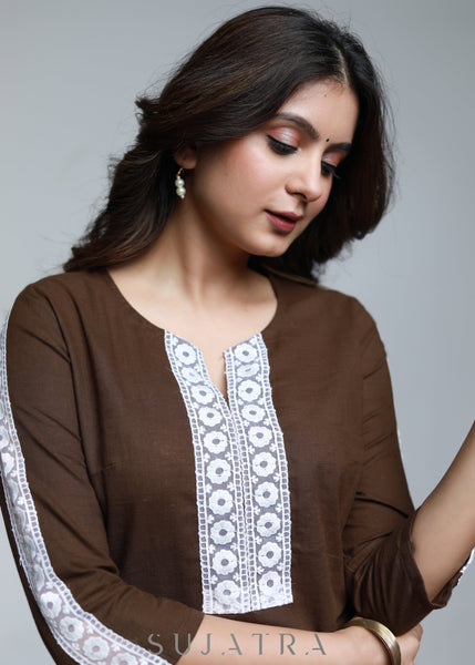 Brown Cotton Pant