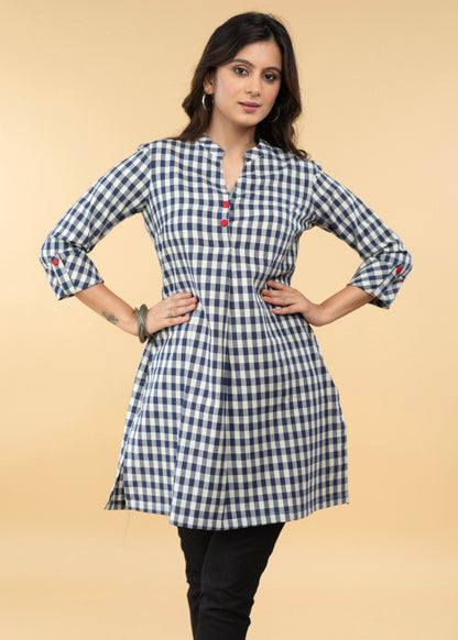 Smart Pure Cotton Checks Tunic