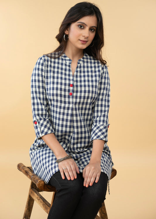 Smart Pure Cotton Checks Tunic