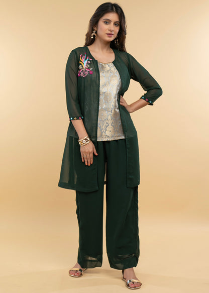 Green Georgette Pant