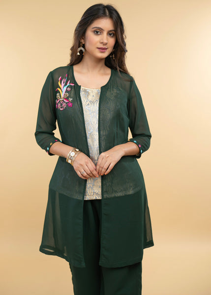 Green Georgette Pant
