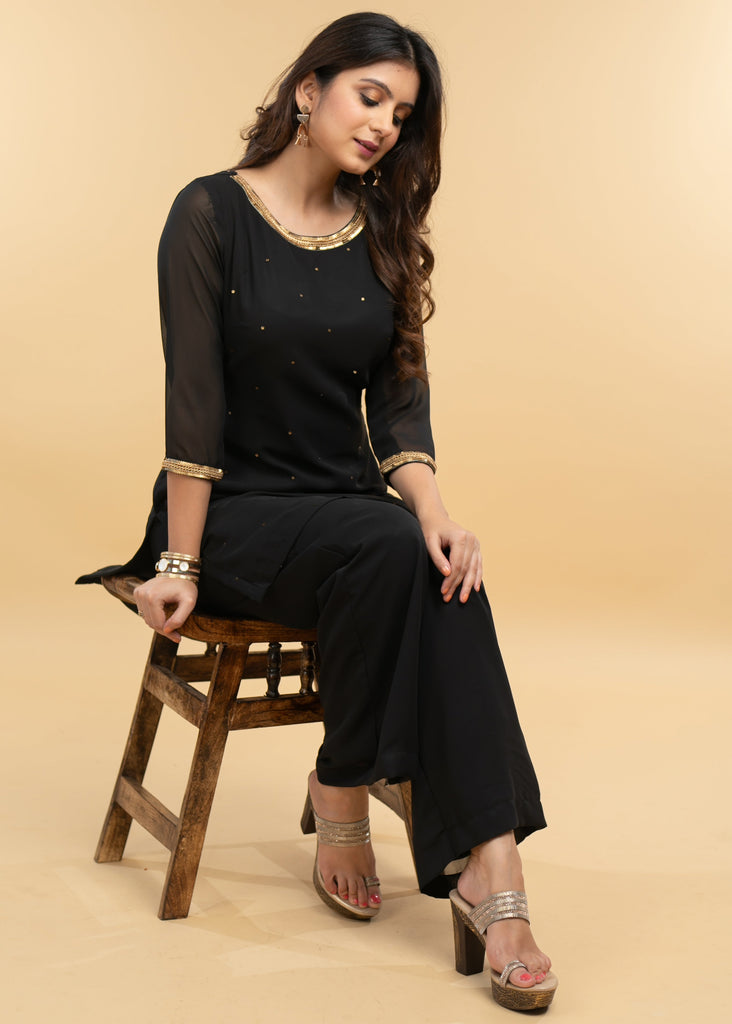 Black Cotton Pant