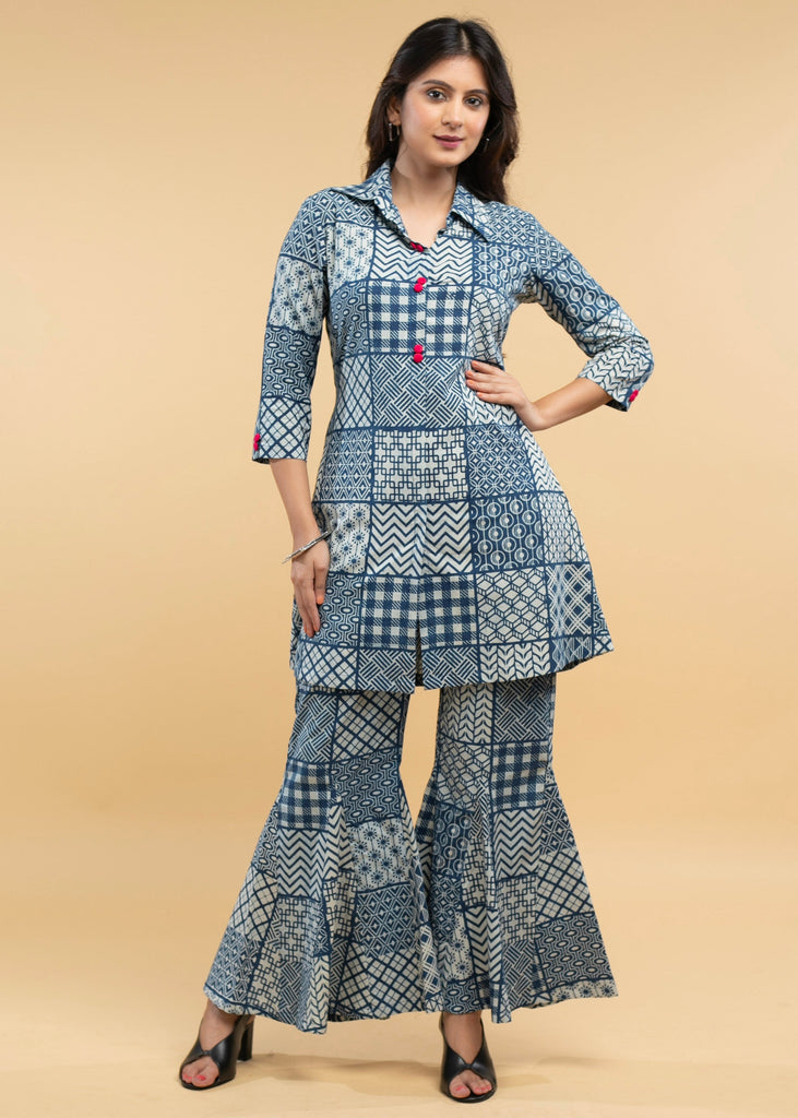 Indigo Co-Ord Set Tunic - Pant Optional