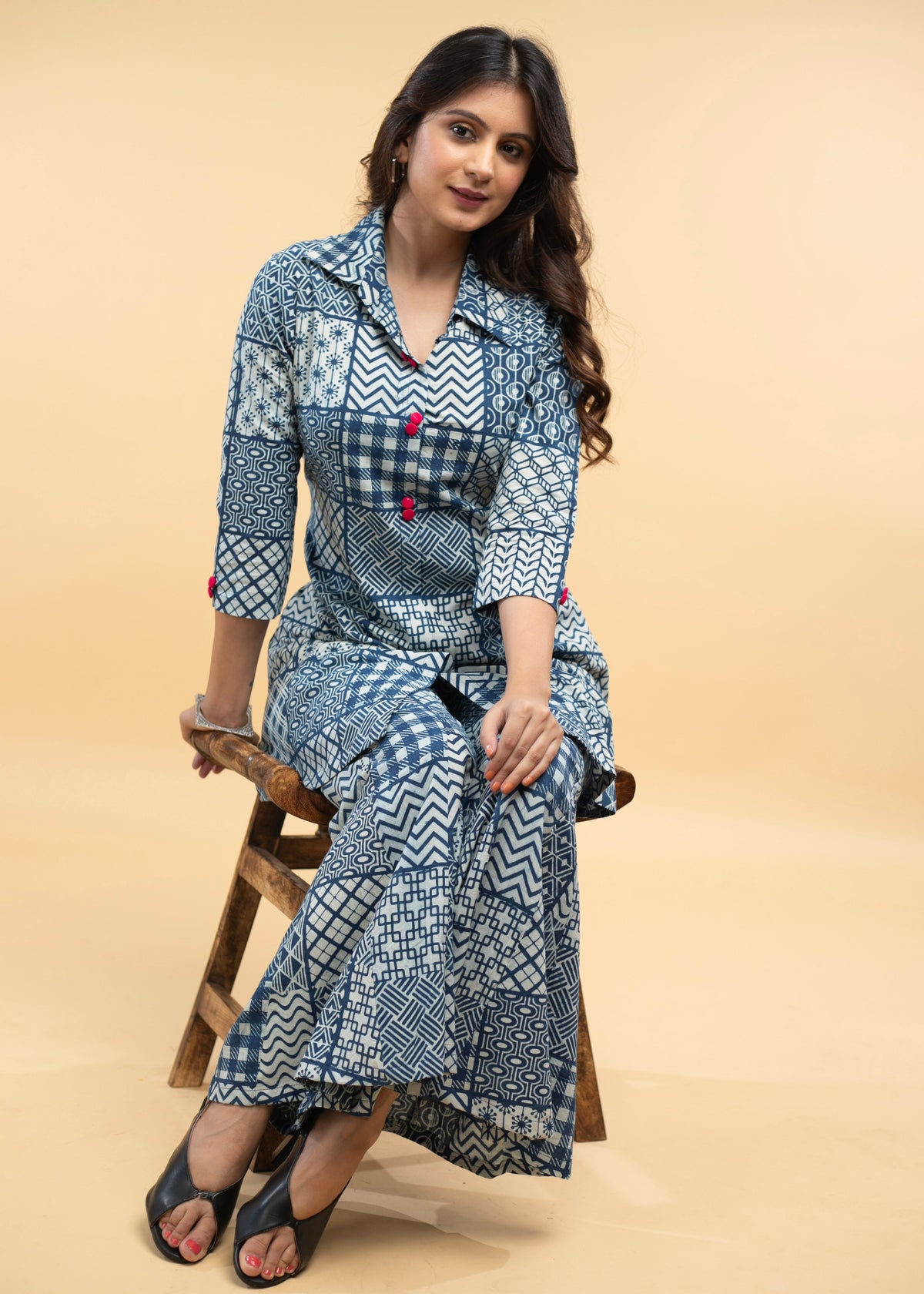 Dussehra Sale — Indigo Co-Ord Tunic - Pant Optional