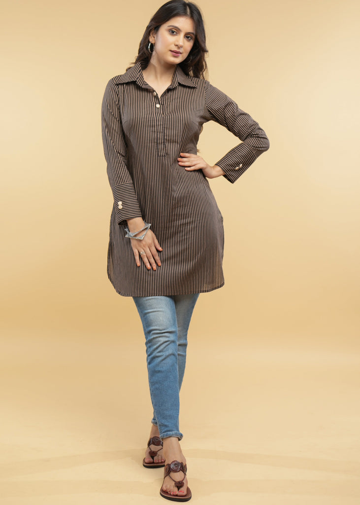 Easy to Pair Ajrakh Printed Shirt Tunic