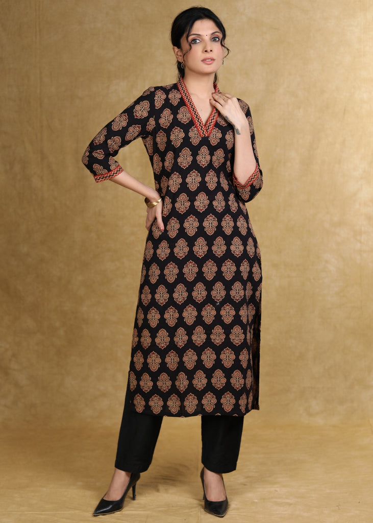 Black Cotton Silk Pant