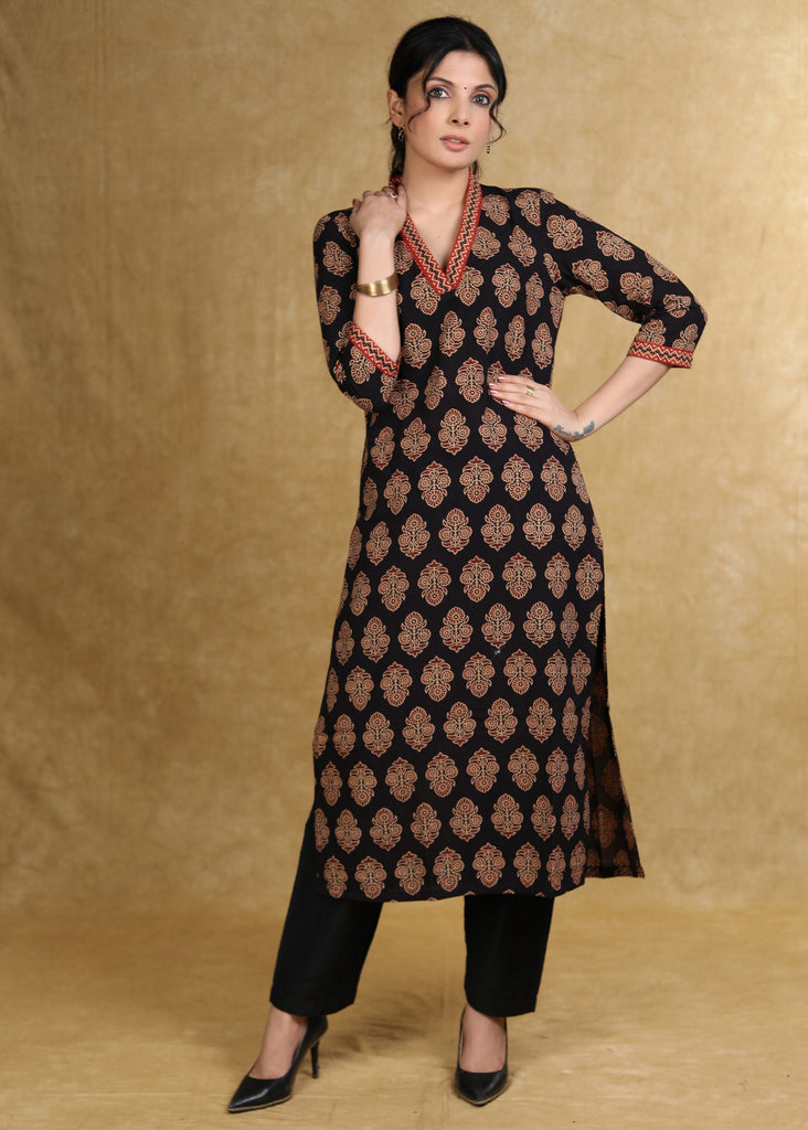 Black Cotton Silk Pant