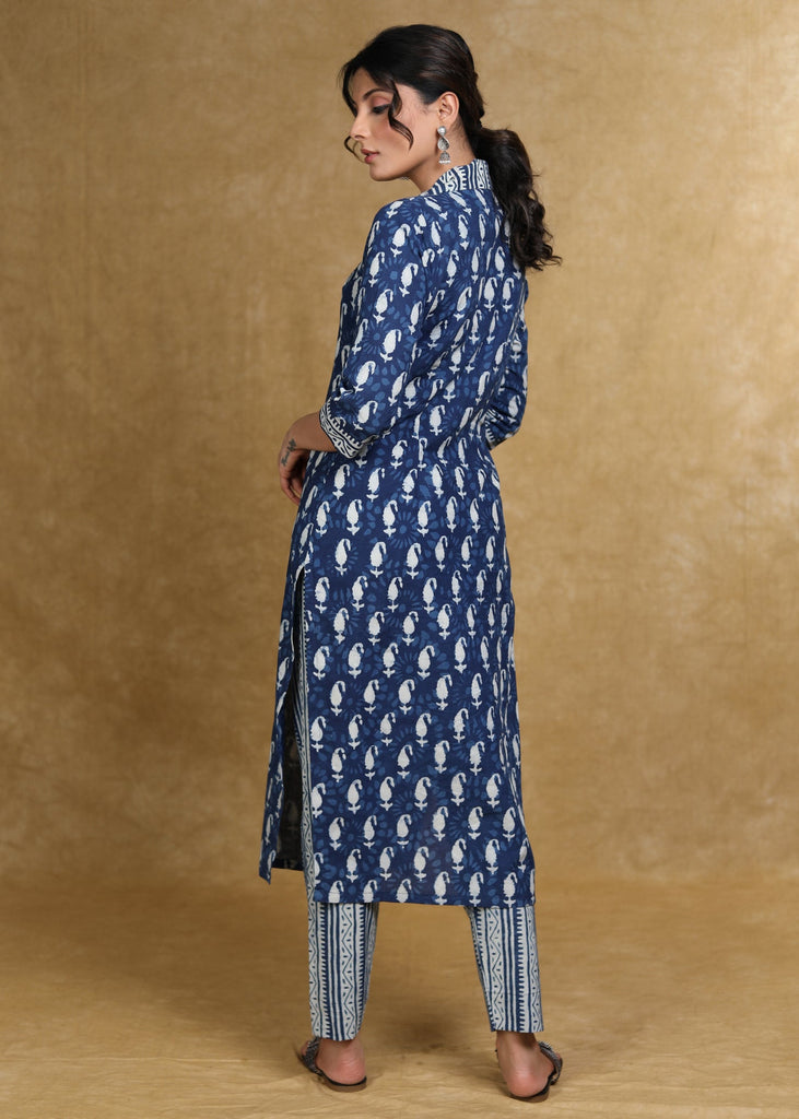 Blue Cotton Pant