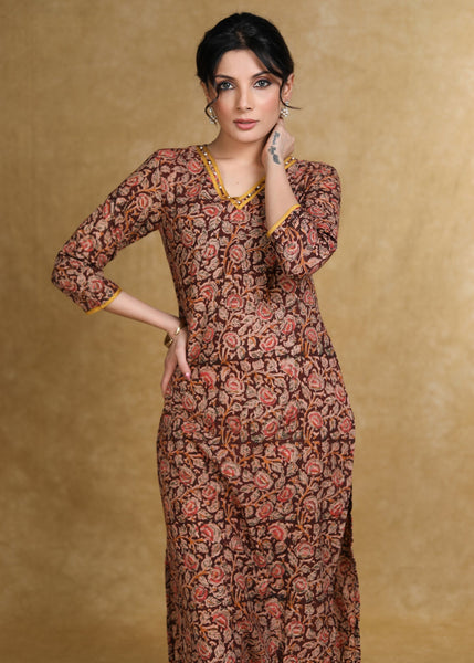 Mustard Cotton Silk Pant