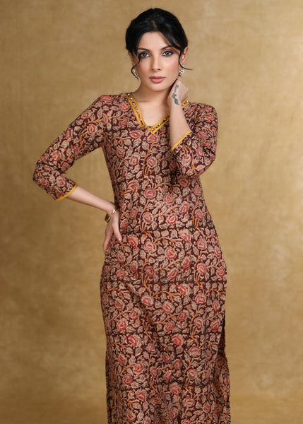 Mustard Cotton Silk Pant