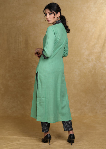 Smart Cotton V Neck Straight Cut Kurta