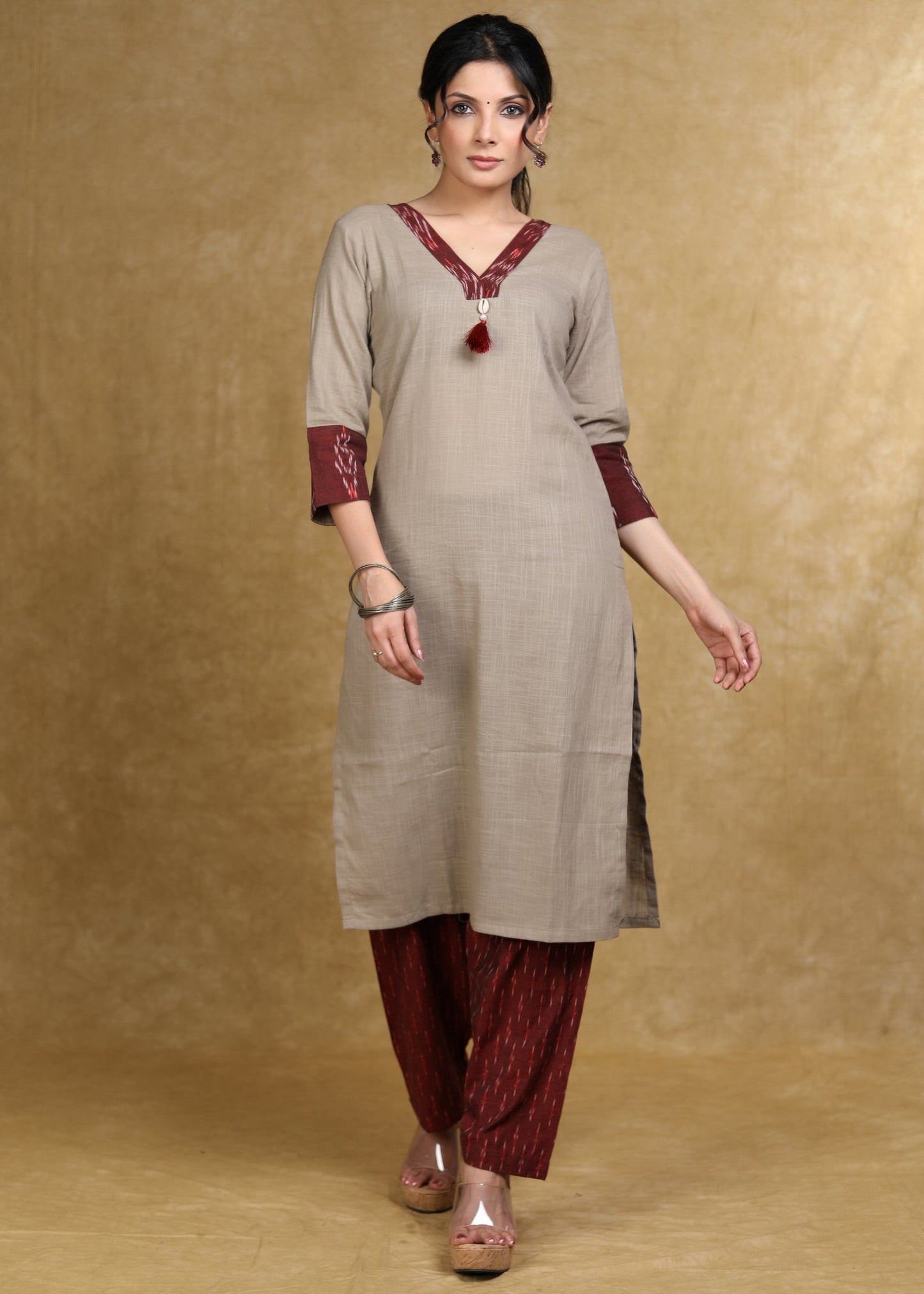 Maroon Cotton Pant
