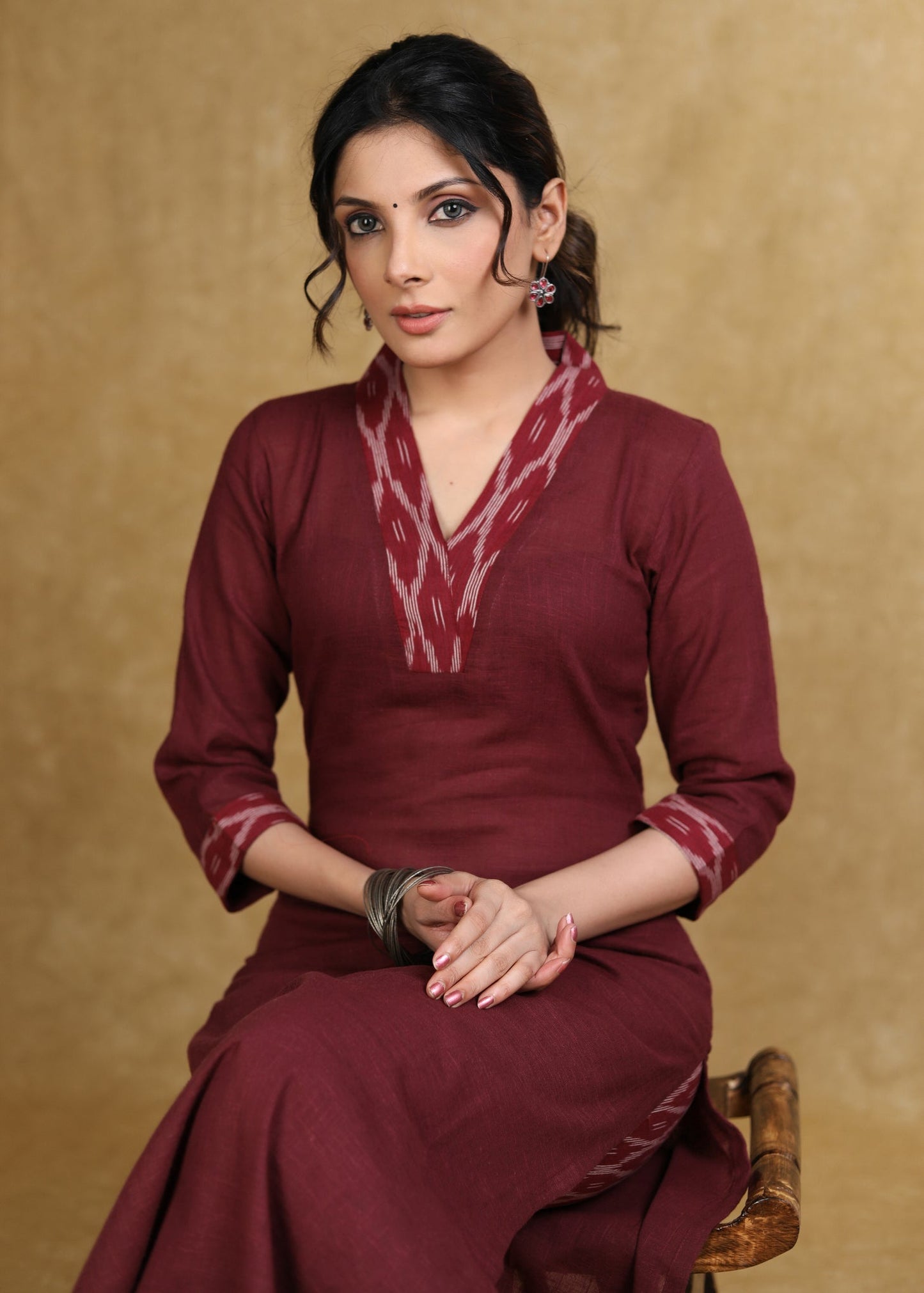 Maroon Cotton Pant