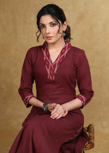 Maroon Cotton Pant