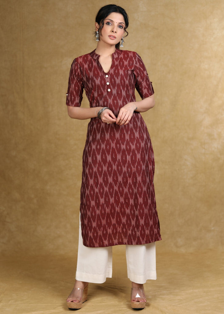Trendy Ikat Straight Cut Kurta