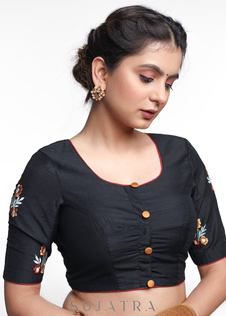 Classy Cotton Silk Embroidered Blouse