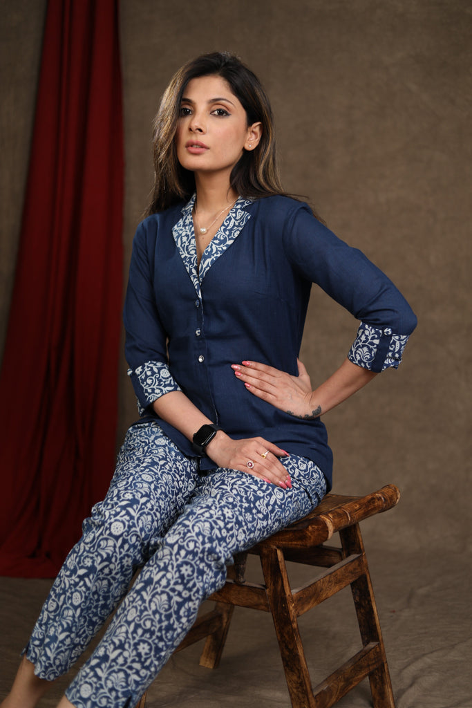 Indigo Cotton Pant