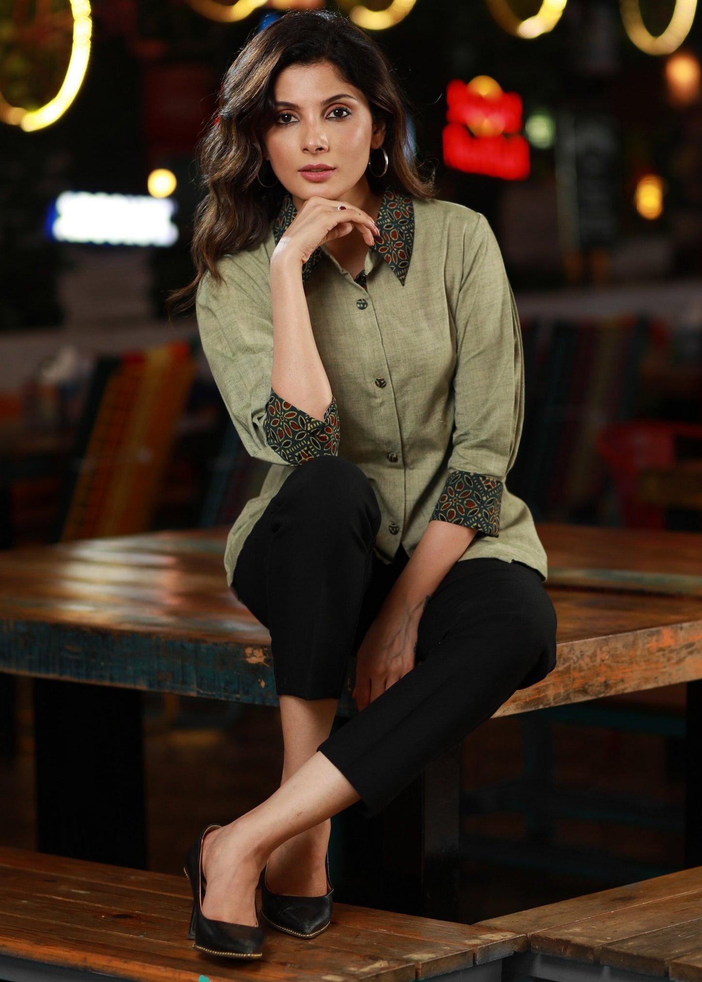 Black Cotton Pant