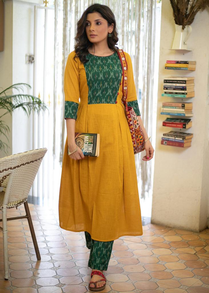 Buy Designer Yellow kurti with stylish handwork – Archittam Fashion