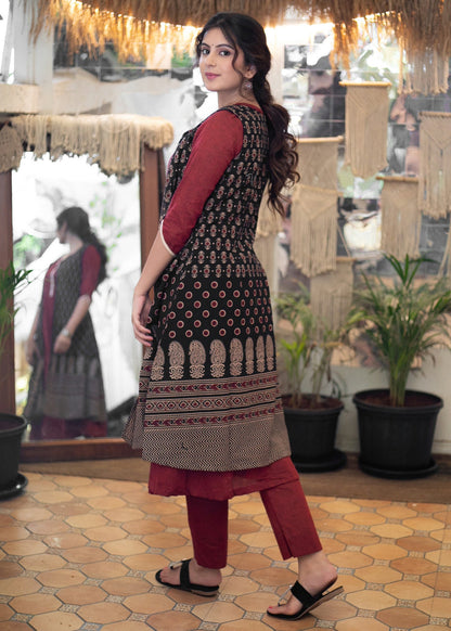 Maroon Cotton Pant