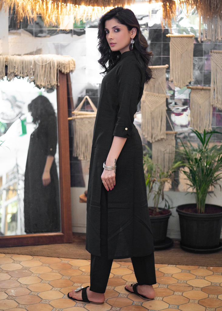 Black Cotton Pant