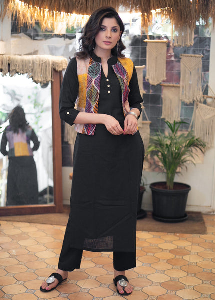 Black Cotton Pant