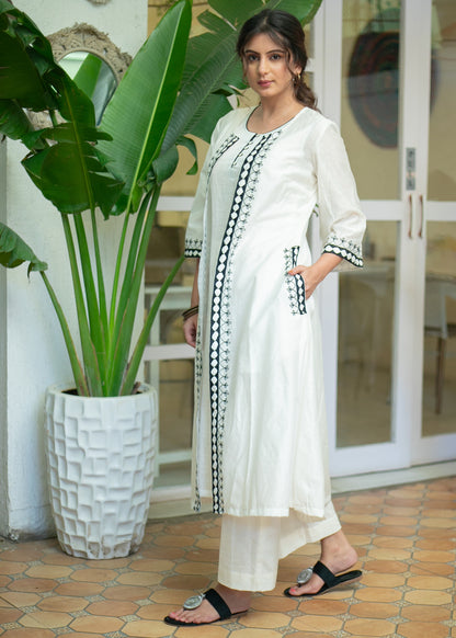 Classy White Cotton Kurta