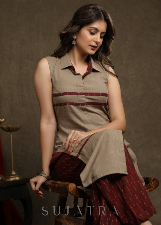 Maroon Cotton Pant