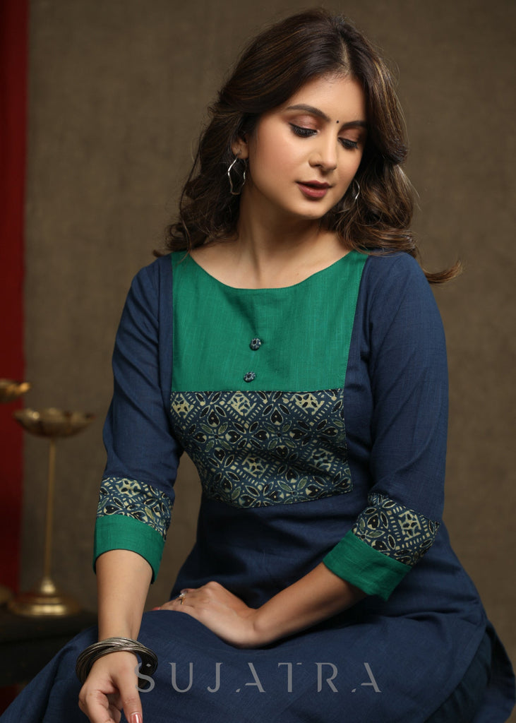 Blue Cotton Pant