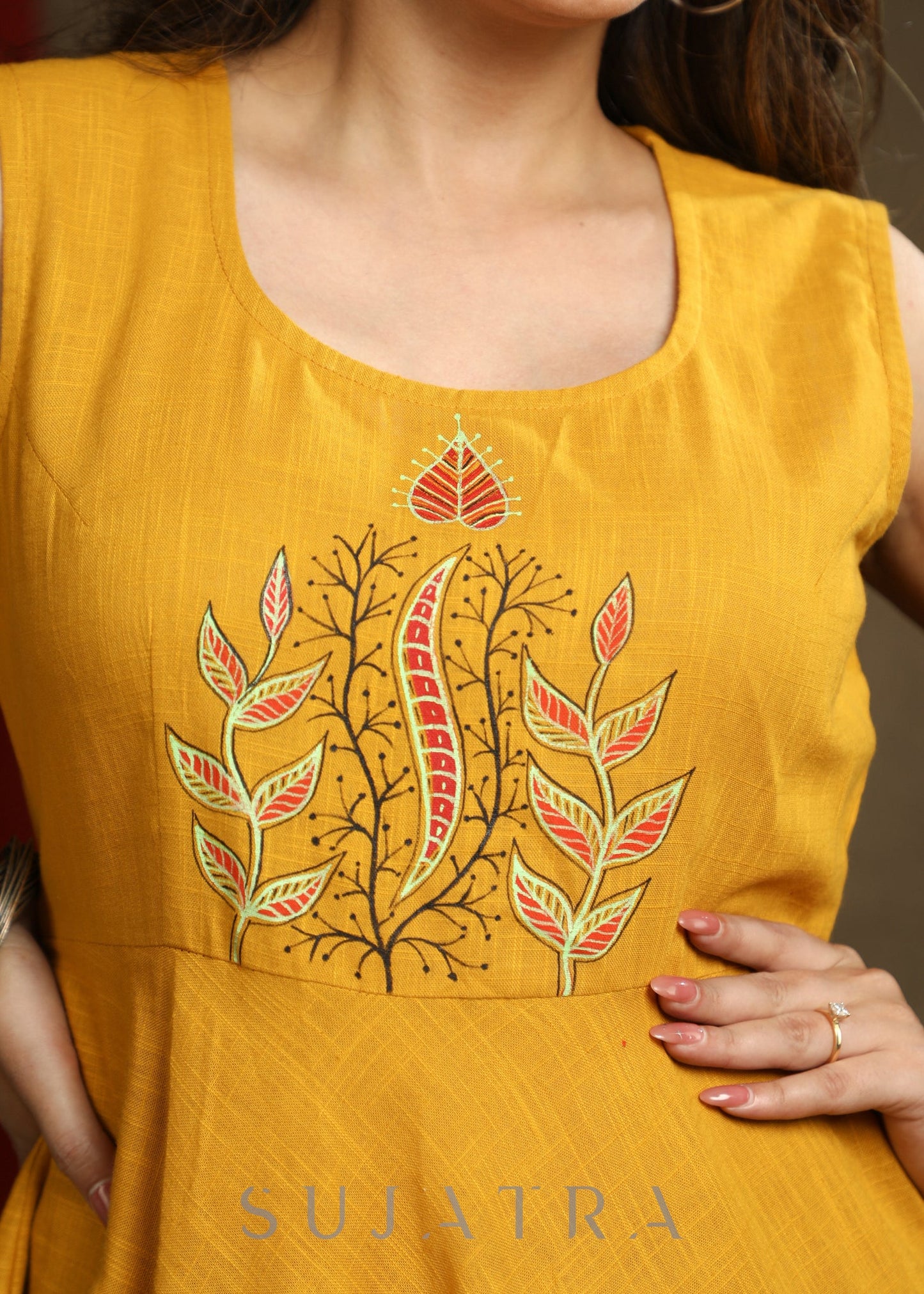 Embroidered cotton kurti