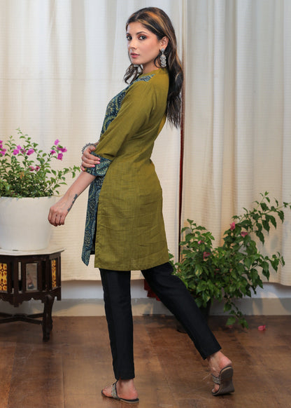 Black Cotton Silk Pant