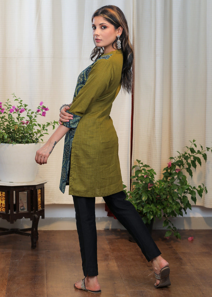 Black Cotton Silk Pant