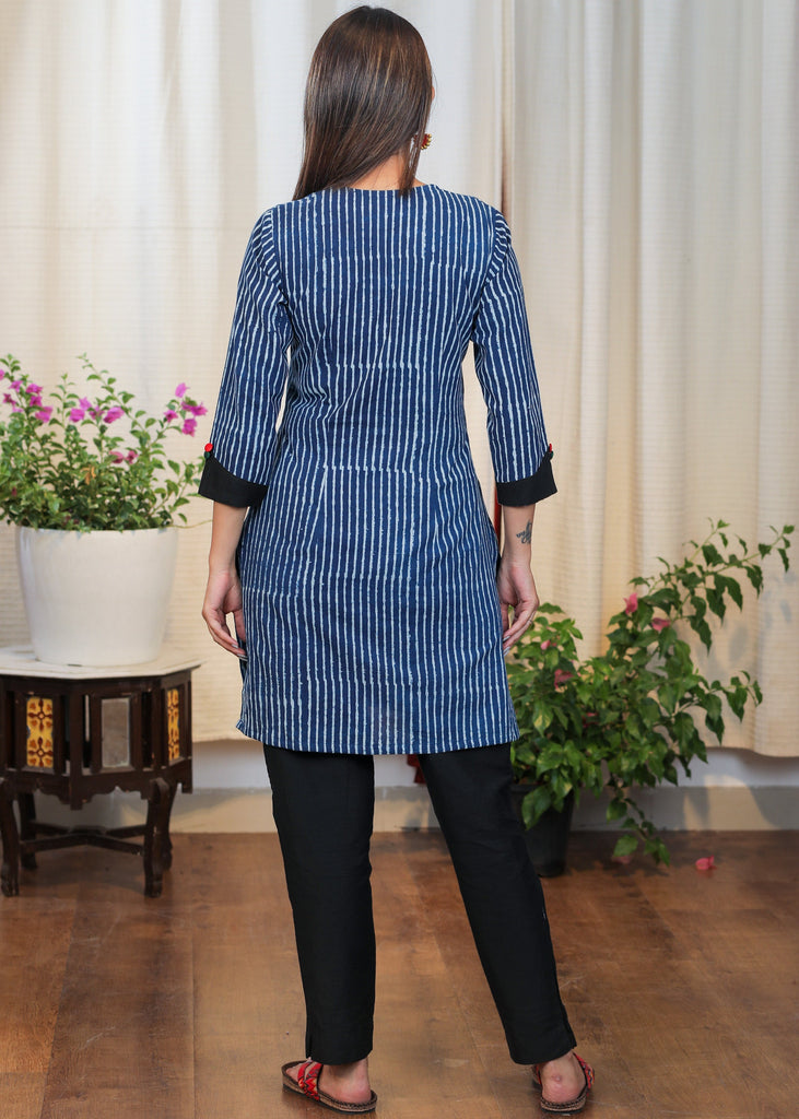 Black Cotton Silk Pant