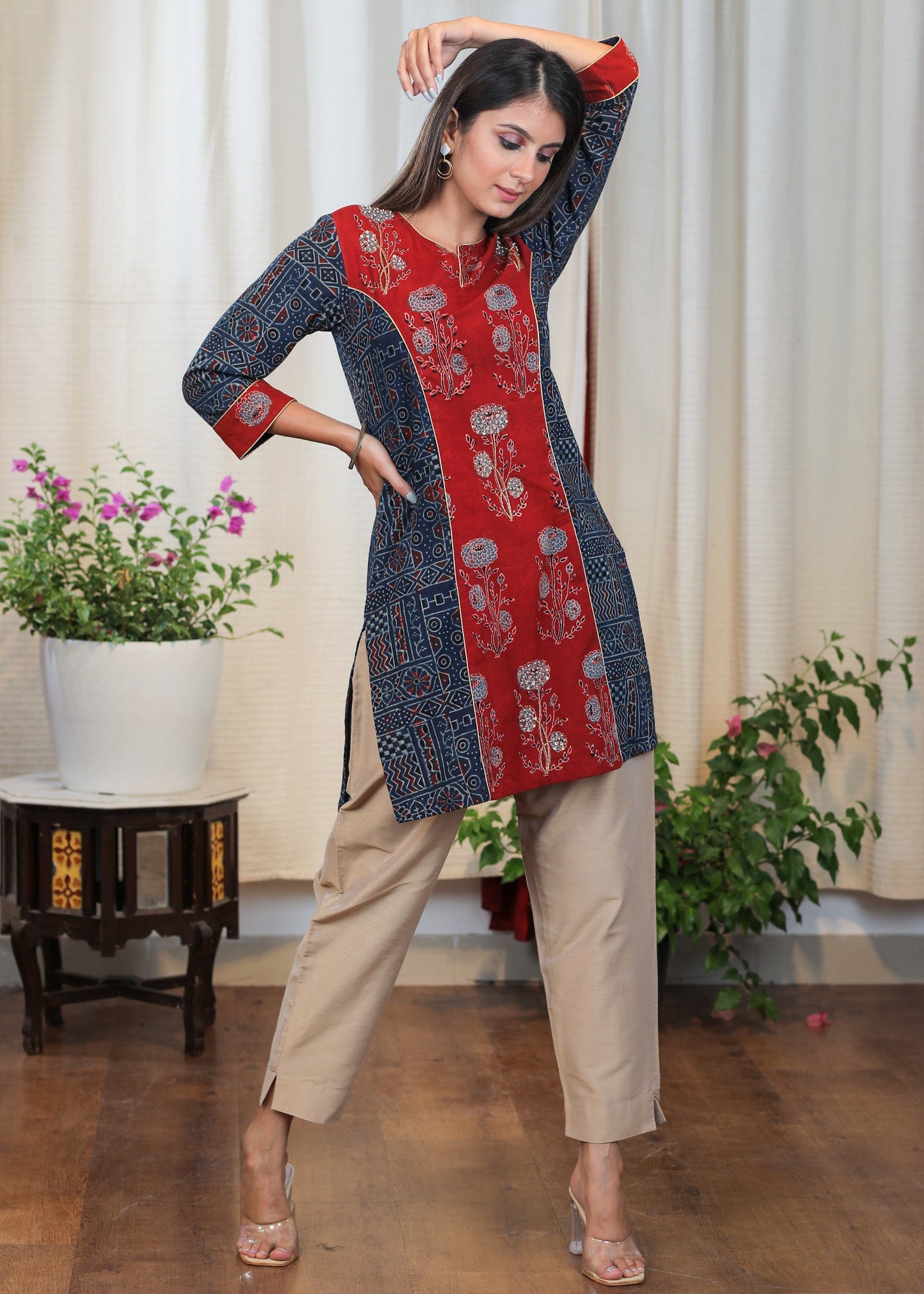 Golden Cotton Silk Pant