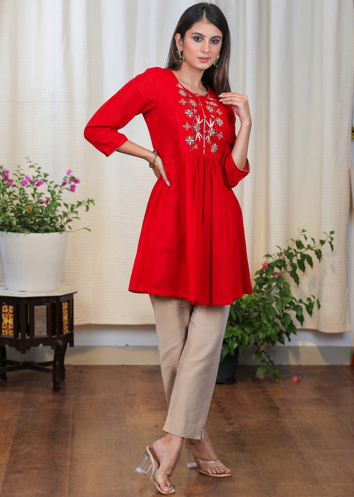 Golden Cotton Silk Pant