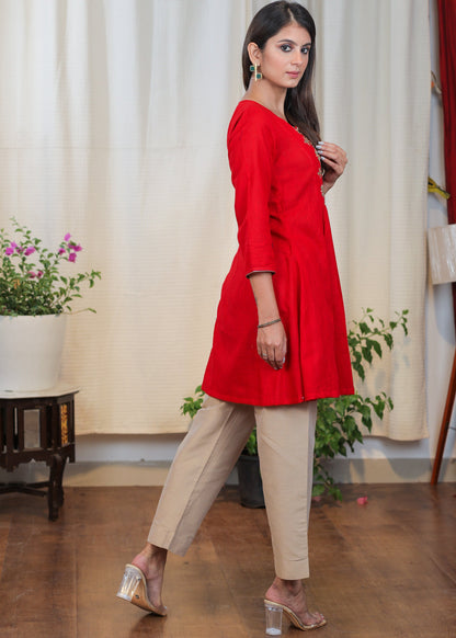 Golden Cotton Silk Pant