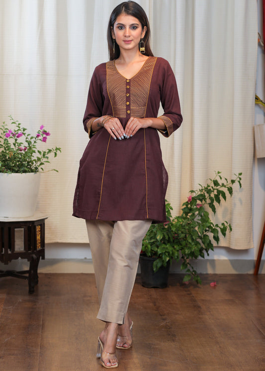 Golden Cotton Silk Pant