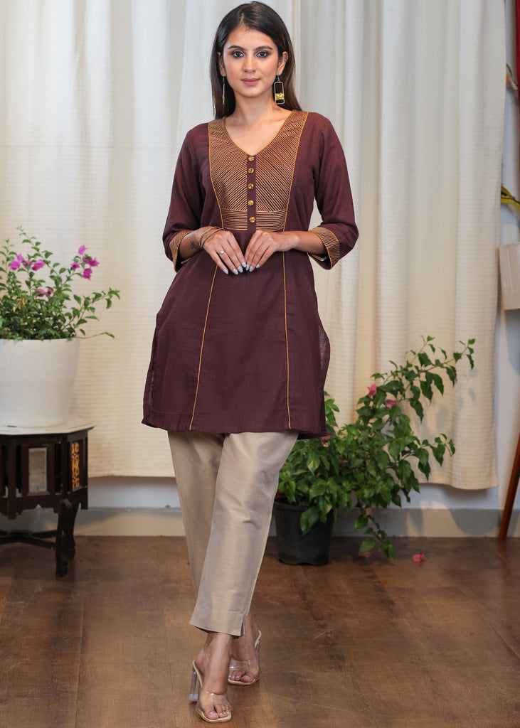 Golden Cotton Silk Pant