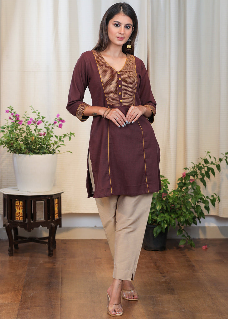 Golden Cotton Silk Pant