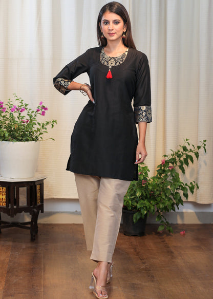 Golden Cotton Silk Pant