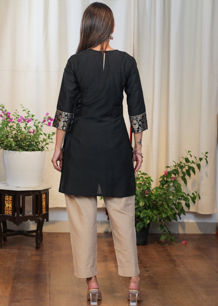Golden Cotton Silk Pant