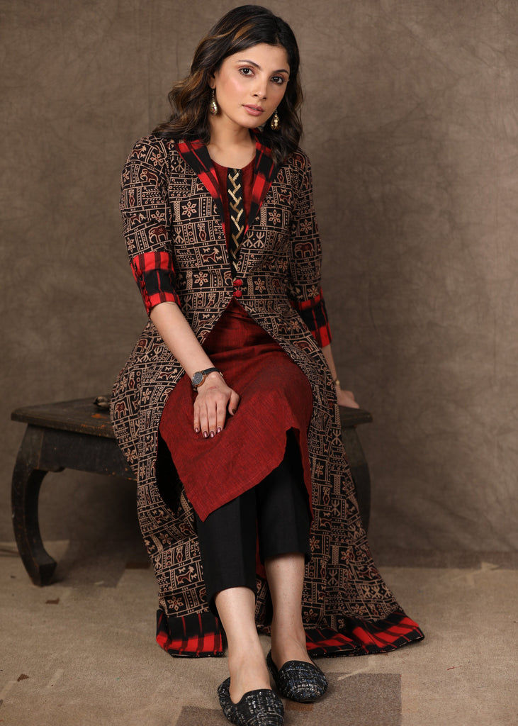 Black Cotton Silk Pant