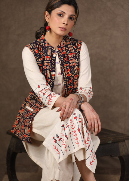 Ajrakh Nehru Jacket