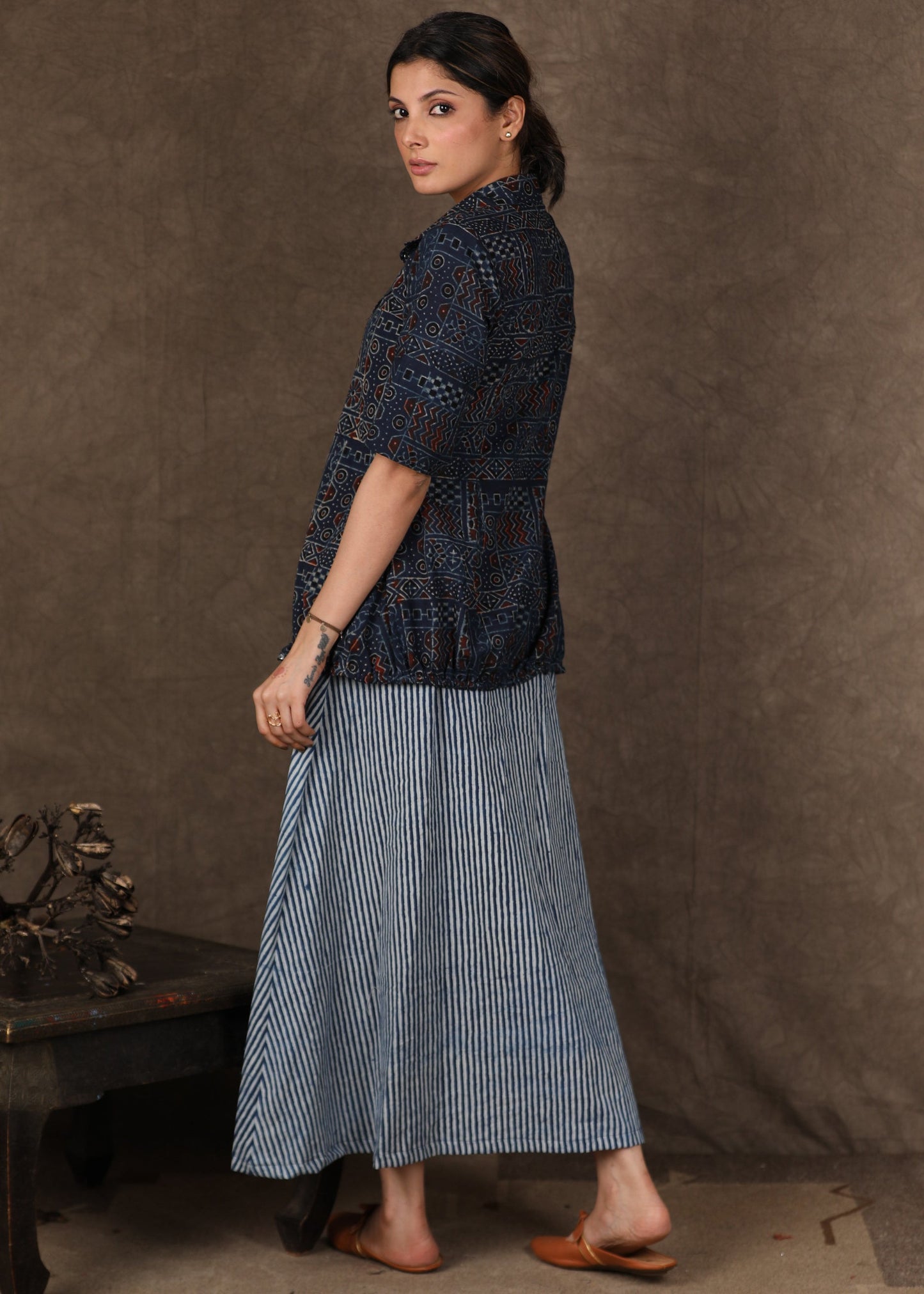 Indigo Striped dress