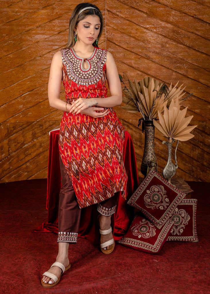Brown Cotton Pant