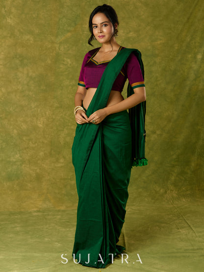 Stylish purple khun blouse blending rich culture with modern flair.